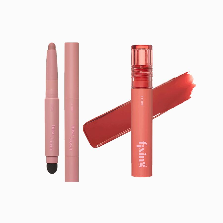 Etude Base & Over Lip Pencil #Pink Beige 1g + Fixing Tint 4g
