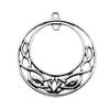 Irregular Oval Frame Connectors Moon Hammered Texture Links For Earring Making