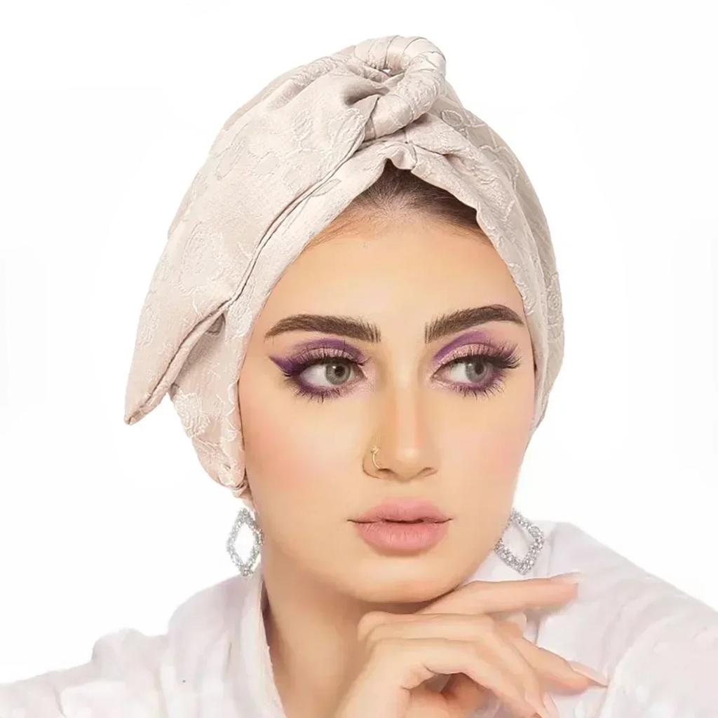 Women Sequin Knotted Turban Indian Hat Muslim Hijab Beanie Bonnet Hair Loss Headscarf Chemo Cap Headwear Bandanas Turbante Mujer