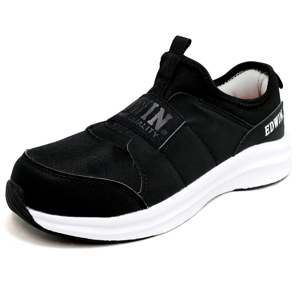 

Edwin Safety Laceless Work with Resin Toe Cap and Reflective Toe esm253 Size Men s Slip-On Shoes, Breathable, Flexible, Cushioned, Lightweight, чёрный