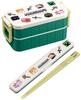 Skater Bento Box Minecraft Explorer 600ml Antibacterial 2 Tier for Women Made in Japan YZW3AG-A