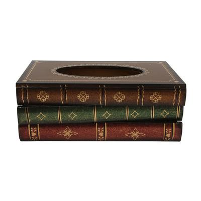 Wooden Tissue Holder Facial Paper Dispenser Rectangular Napkin Storage Box Vintage Coffee Color
