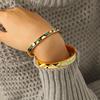 Stainless Steel Oil-drop Bangle, European and American Retro Colorful Enamel Bracelet, Versatile Design Hand Jewelry