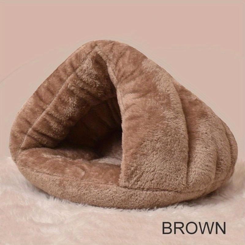 Superweiches und warmes Winter-Haustiernest für Katzen und Hunde, dicker dreieckiger Schlafsack, Zwinger