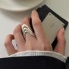 V-Shaped Hollow Multi-Layer Adjustable Ring for Women - Geometric, Fashionable, Versatile, Personalized Index Finger Accessory