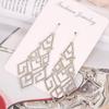 European-American Simple Geometric Diamond-Shaped Stud Earrings for Women