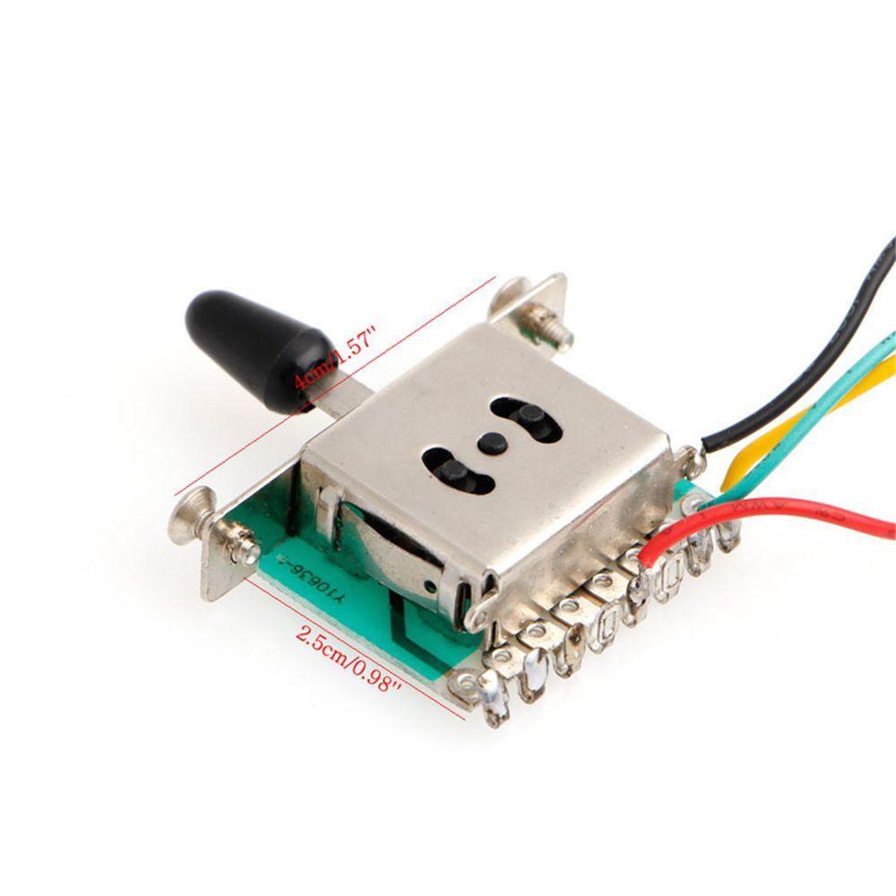 Guitar Parts Durable Wiring Pickup 5-Way Switch Jacks Switches Knobs Strat Stratocaster