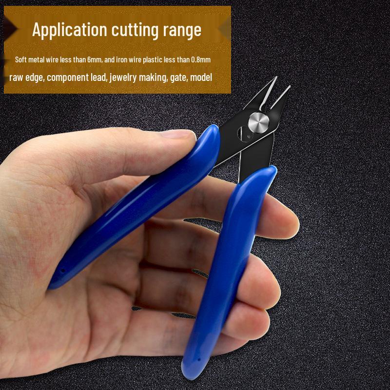 Blue 170 Electronic Nippers - Industrial Sprue Plastic Diagonal Pliers for Model Trimming & Cutting.