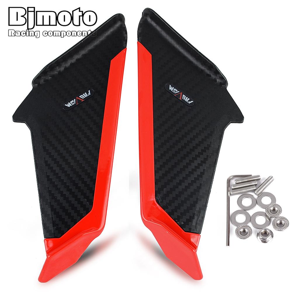 Front Aerodynamic Winglets Side Spoilers Dynamic Fairing Wing Kit For HONDA CBR600 CBR650R CBR1000 CBR300R CBR650F