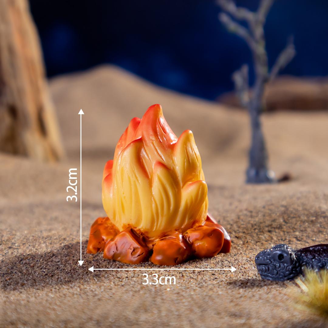 Resin Bonfire Model Mini Decor Campfire Toy Artificial Bonfire Resin Craft Ornament Campfire Mini Ornament decoración hogar