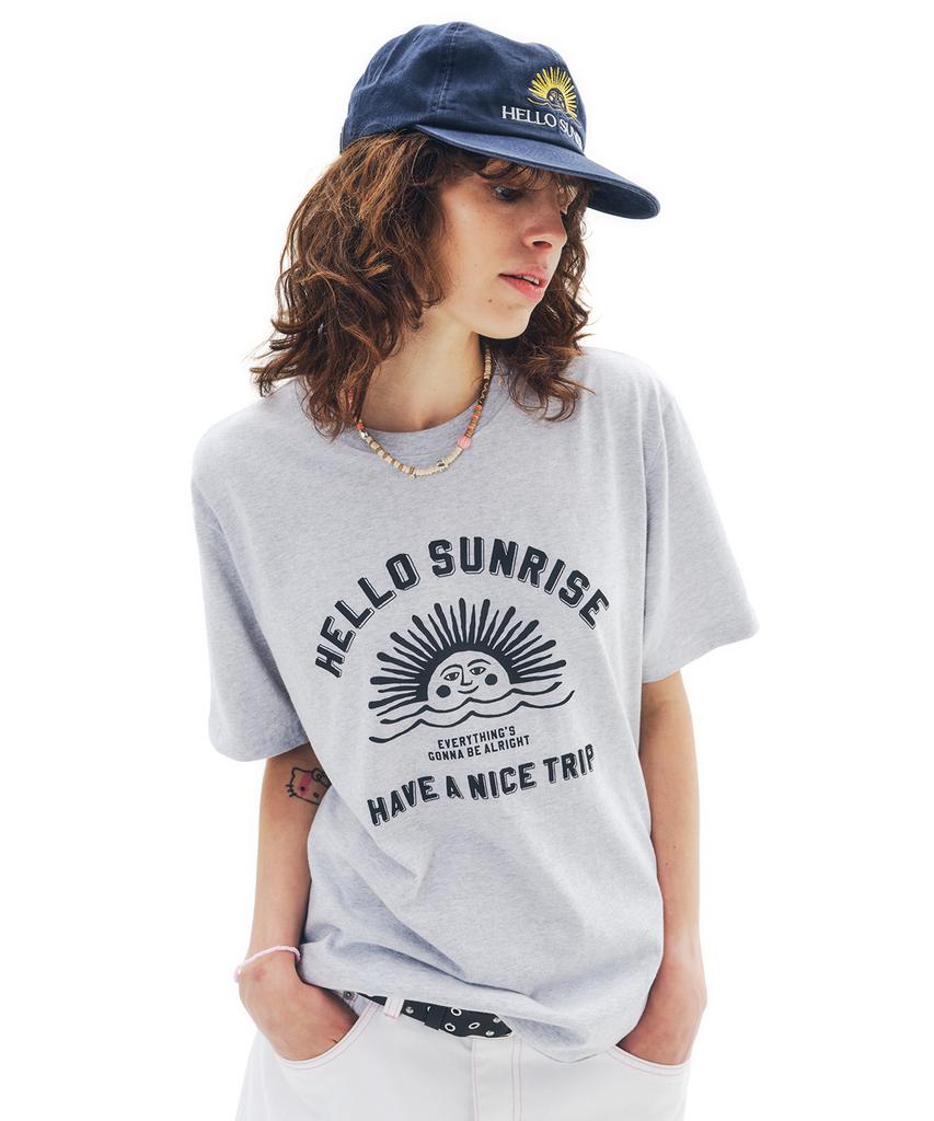 HELLO SUNRISE Hs Vtg Arch Logo Tee_3% Melange Gray