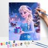 Disney Ice Queen Winter Scene Oil Painting Hand Painting Art Kit Coloring Painting Handmade Diy Home Decoration Gift