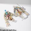 Cloth Fabric Flower Tassel Earrings Ear Jewelry Shell Earrings Fashion Tassel Earrings  Party