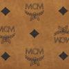 MCM Aren Visetos Two-In-One Logo Embossed Detachable Chain Zipper Crossbody Shoulder Bag Small Women bags Cognac Brandy MWHFSTA03CO001