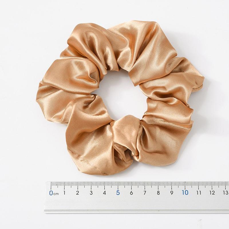 Fashion Luxury Women Silk Satin Scrunchies Solid Color Silk Elastic Hair Bands Ties Rubber Bands Sports Dancing Ponytail Holder