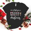 Funny We Whisk You A Merry Christmas Print T-Shirt Women Men Casual Short Sleeve Shirt Fashion Loose Tops