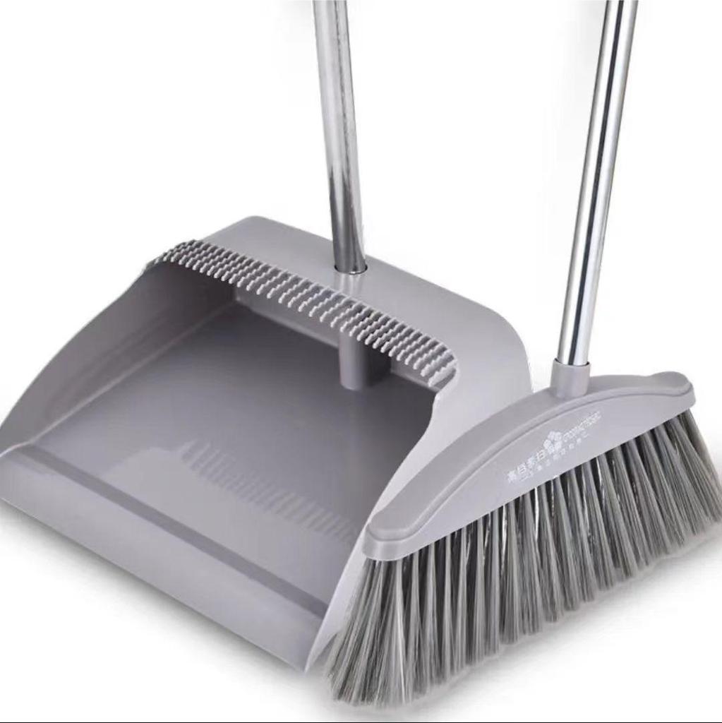 Magnetic Folding Broom & Enlarged Dustpan Set for Home