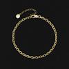 KRKC Sexy Women Jewelry Heart Initial Boho Beach Ankle Bracelet Layered Foot Chain Infinity Love 14 Karat Gold Anklet Cuban Link