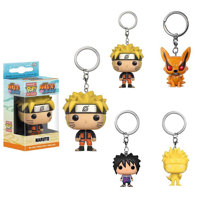 Entzückender Pop Naruto Schlüsselanhänger Anhänger mit Sasuke Kurama Sechs Pfade Design