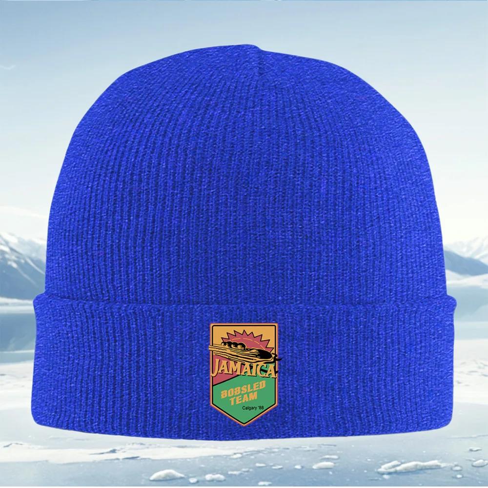 Jamaika Bobsled TeamCalgary Unisex Damen Unisex Strickmütze Beanie Pullovermütze Winter Thermisch Warm Weihnachten Outdoor Rad