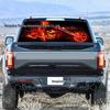 Ghost Rider Burning Motorcycle Rear Window Sticker for Cars, SUVs, Sedans & Pickups