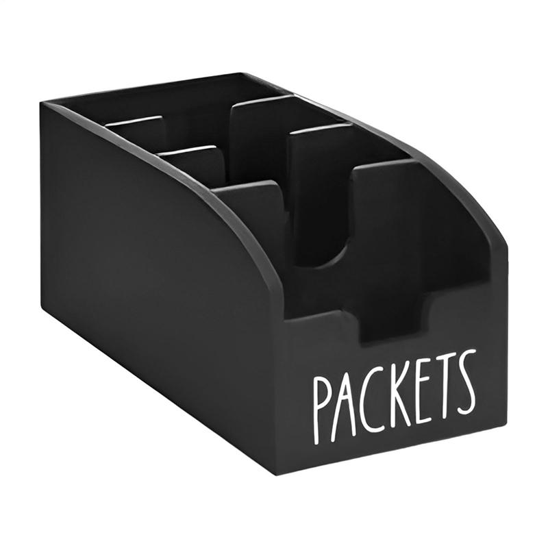Practical-Packet Organizer Pantry - Kitchen Storage Packet Holder, Snack Storage Box Countertop Fast Food Packet Organizer