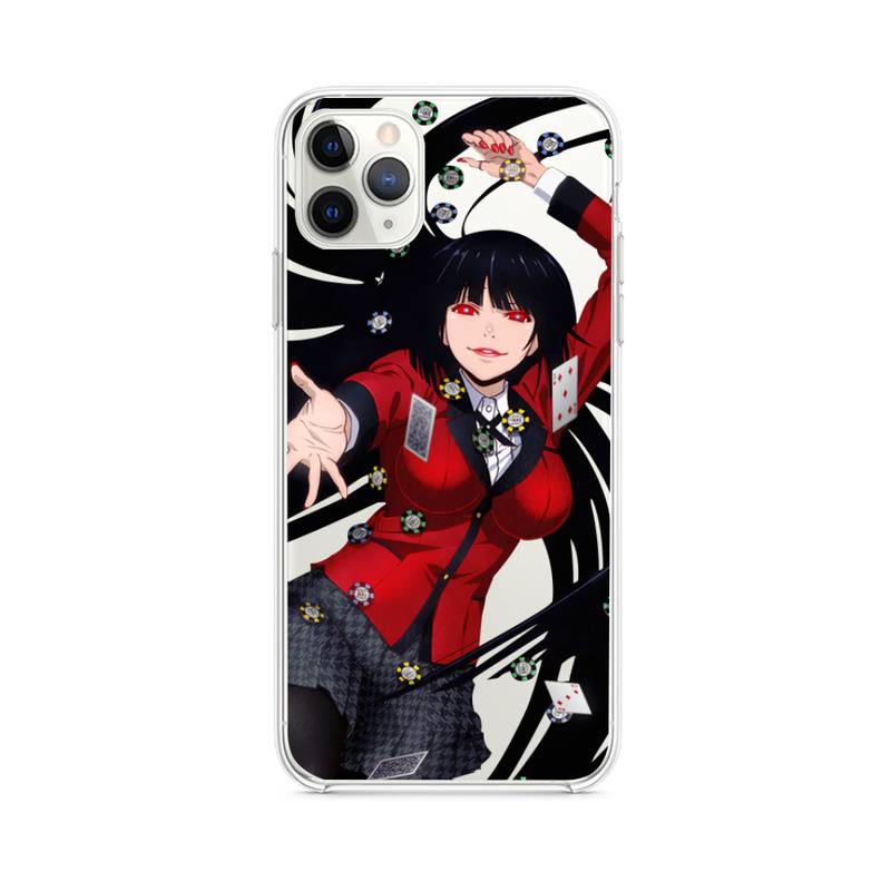 Anime Kakegurui Jabami Yumeko Phone Case Clear for Iphone 12 Pro Max Mini 11 Pro XS MAX 8 7 6 6S Plus X 5S SE 2020 XR Cover