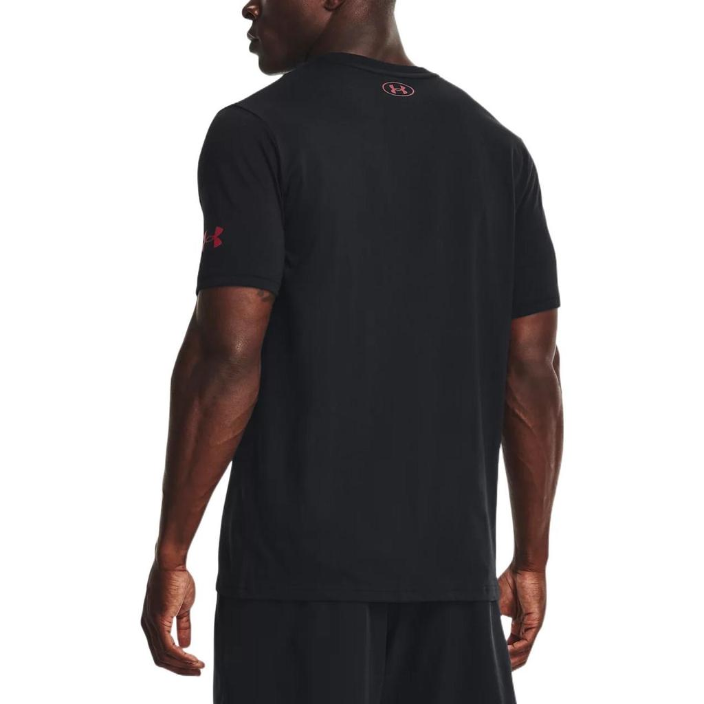 Under Armour Project Rock Brahma Bika póló 'Fekete Piros' Férfi 1371214-001