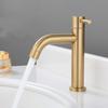 Single Cold Basin Faucet Deck Mounted 304 SUS Single Cold Faucet Single Cold Basin Faucet Out Door  Faucet Black Brush Gold