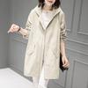Moda Autunno Taglia Grande da Donna Primavera Media Lunghezza Streetwear Sottile Giacca Antivento Cappotti Taglie Forti
