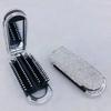 Crystal-Encrusted Folding Hair Brush 2 In 1 Rhinestone Hair Comb Air Cushion Comb  Styling Tool