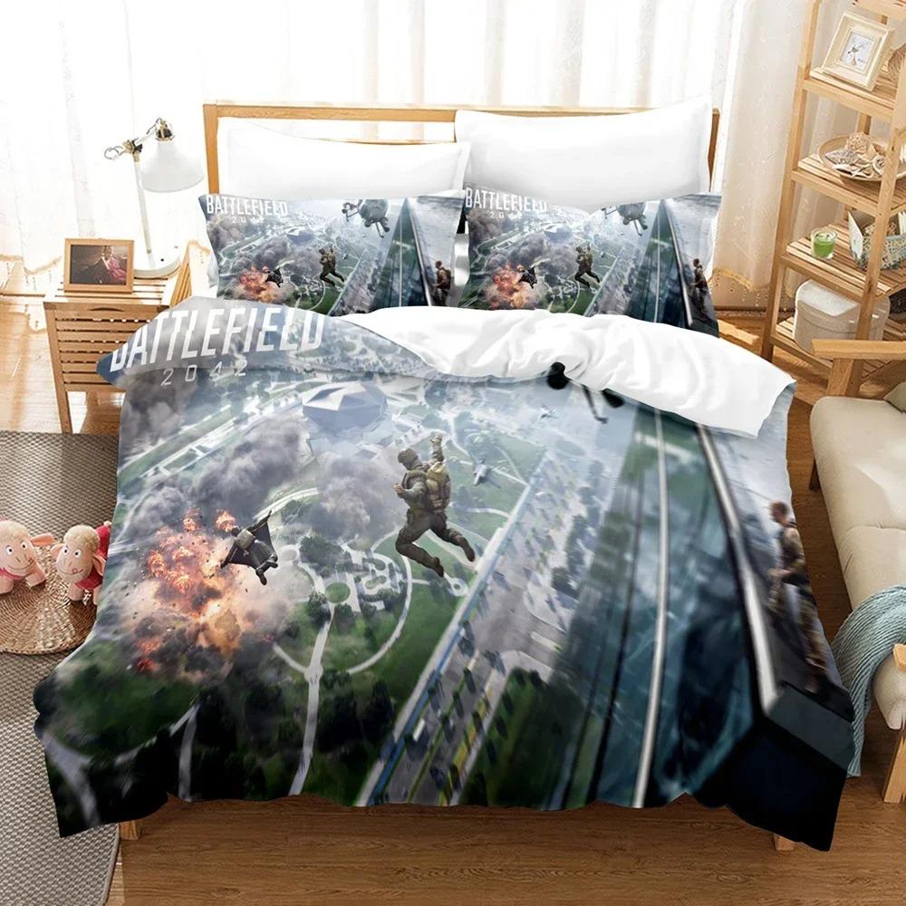 Comforter 3D Printed Battlefield 2042 Bedding Set Double Twin Full Queen King Adult Kids Bedclothes