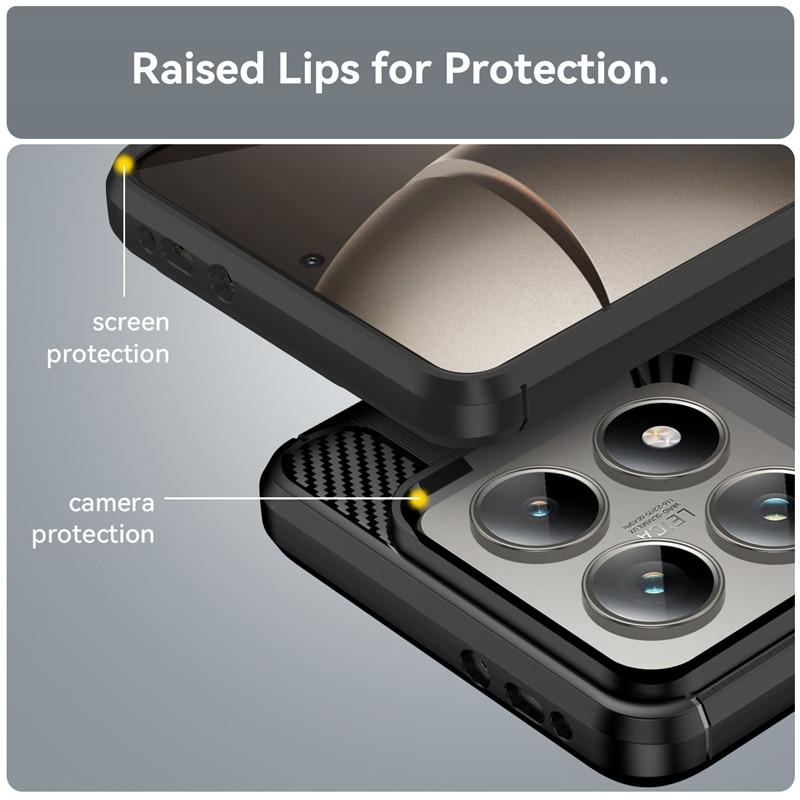 For Xiaomi 14T Case For Xiaomi 14T Pro Cover 6.67 inch Carbon Fiber Shockproof Silicone Bumper For Xiaomi 14 T 14T Pro 5G