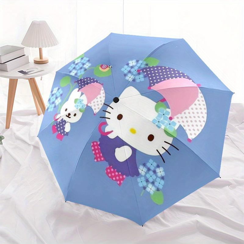 1pc Hello Kitty Day Adventure Umbrella with Plastic Handle,Suitable for All Seasons Home Travel Outdoor UmbrellaSanlio523
