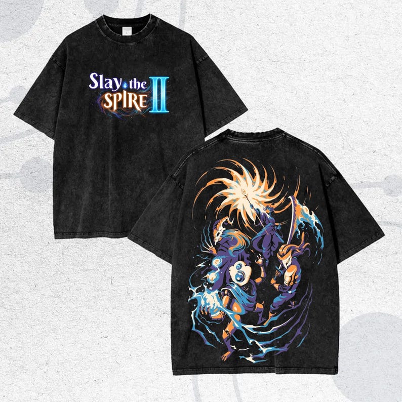 Slay the Spire II Praná trička 2026 Nový model osobnost Oblečení tričko Celoroční oblečení Retro móda Vintage Volné dárek vysoká kvalita Prodyšné
