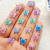 50Pcs Cute Mini Cartoon Colorful Butterflies Nail Art Resin Designer Charms DIY Craft For Nail 3D Decorations Jewelry