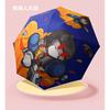 Automatic Safety Umbrella Kids Boys Girls UV50 Rain Sun Protection 3-Fold Cartoon Design With Reflective Stripes