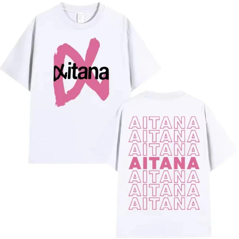 Summer Trendy 2026 Singer Aitana Ocana Tour Hippie T Shirt Cotton Tshirt Men's Y2K Casual Short Sleeves Tops Streetwear