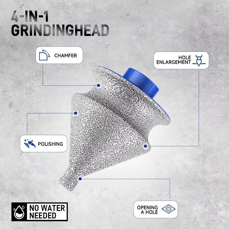 Diamond Beveling Chamfer Bit Drilling Hole Core Drill Bit Arc Grinding Trimming Marble Tile Ceramic 5/8"-11 M14 Thread