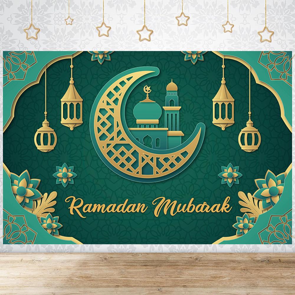Eid Party Thema Traditioneller Hintergrund Ramadan Mubarak Dekorationen für Zuhause Islamisch Muslimisch Kareem Eid Al Adha Requisite Geschenk Poster