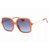 Guess Bue Gradient Square Ladies Sunglasses Gu7845 44w 57