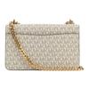 Michael Kors Clair Brand Logo Letter Print Canvas Shoulder Bag Crossbody Bag Women's Beige