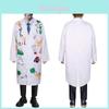 Set costum de om de știință nebun de Halloween cu material din poliester pentru copii și adulți