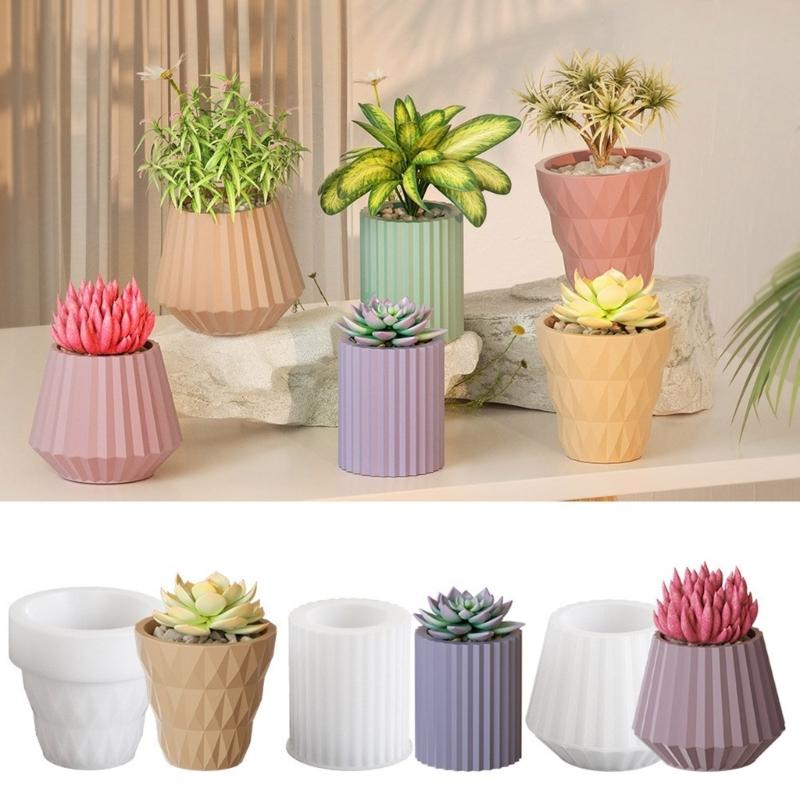 Delicate Epoxy Resin Vases Mold Functional Flowerpot Vases Container Mold for Crafting Unique Gift and Ornaments