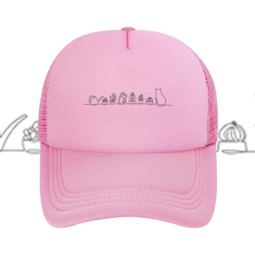 Plants Pot Cat Silhouettes Dark Scene Baseball Cap Anime Graphic Hats Adult Unisex Women Sports Outdoor