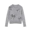 Women's Bowknot Sequin Drop Shoulder Knit Sweater