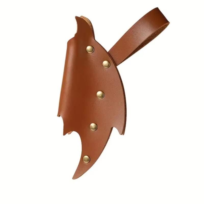 European Leather Witch Wand Holder Sleeve коричневый