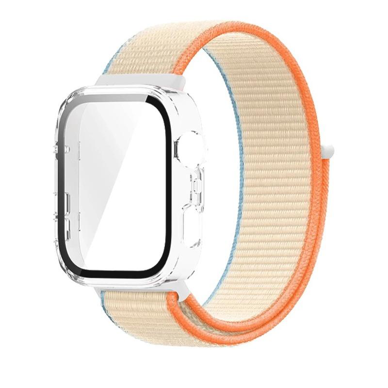 Pasek Nylonowy+Etui PC do Huawei Watch Fit 3/4/4 Pro Chroniące przed Upadkiem+Wygodna Oddychająca Opaska na Nadgarstek Correa