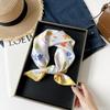 Fresh And Sweet Flower Silk Scarf Square Scarf Women'S Literary And Decorative Headscarf Square Scarf High-End Silk Scarf Thin