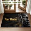 Crystal Velvet Square Rug Custom NameErling Haaland Pattern Non Slip Home Floor Decor Rug